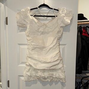 White Eyelet Lace Dress